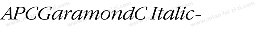 APCGaramondC Italic字体转换